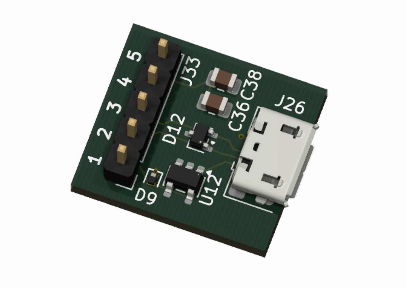 USB-B breakout board